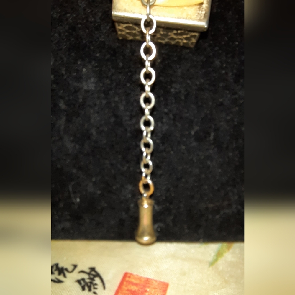 Vintage trinket, pill box Old Timey phone rhinestone pendant and charm - Picture 6 of 16